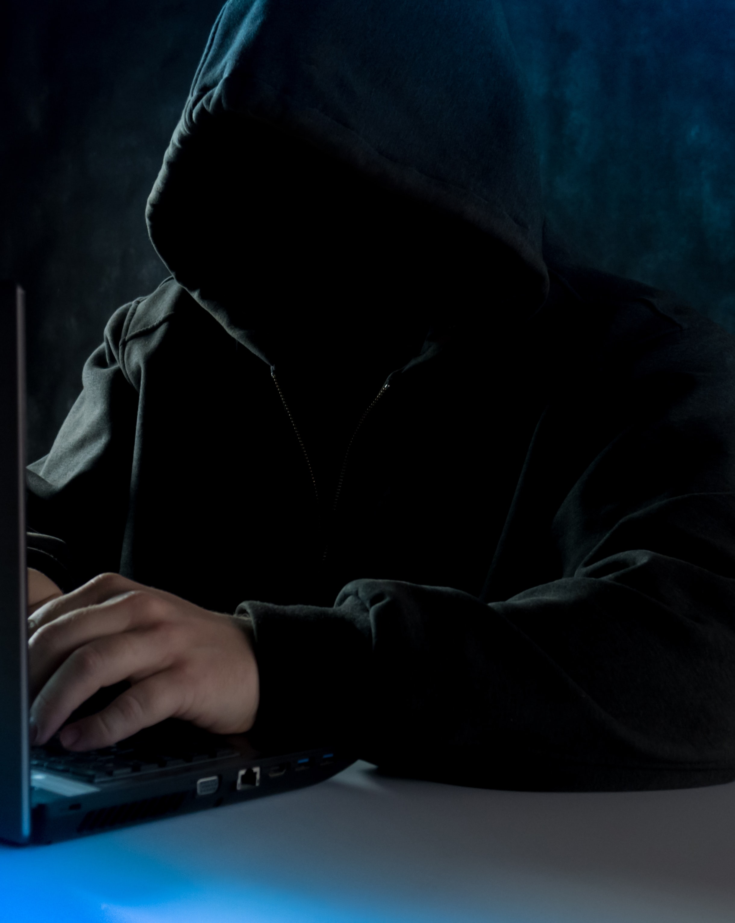 hacker on black brackground displaying a hacker with black background